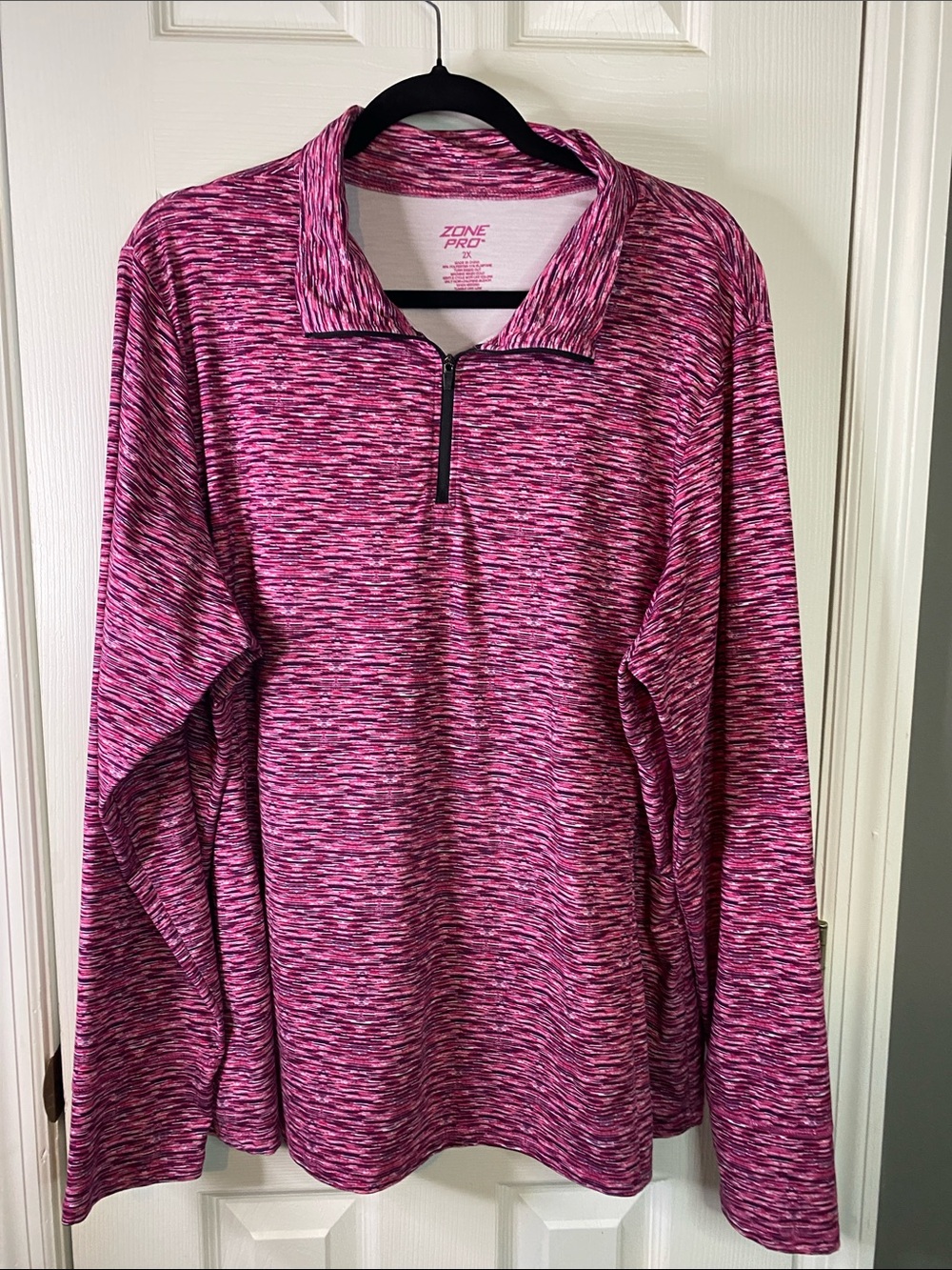 Zone Pro Women’s Zip Front Shirt pink Size 2X